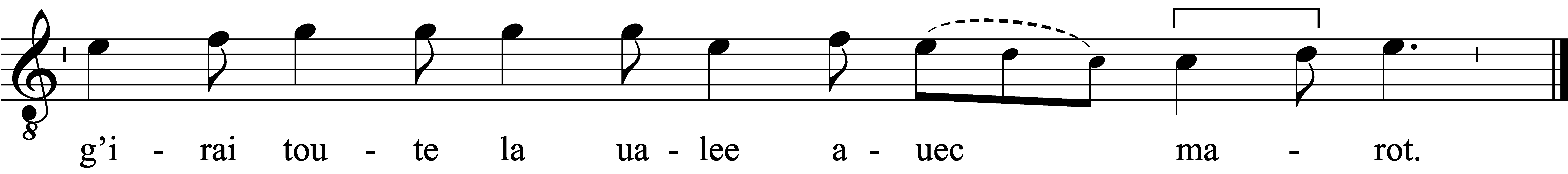 Refrain musical notation